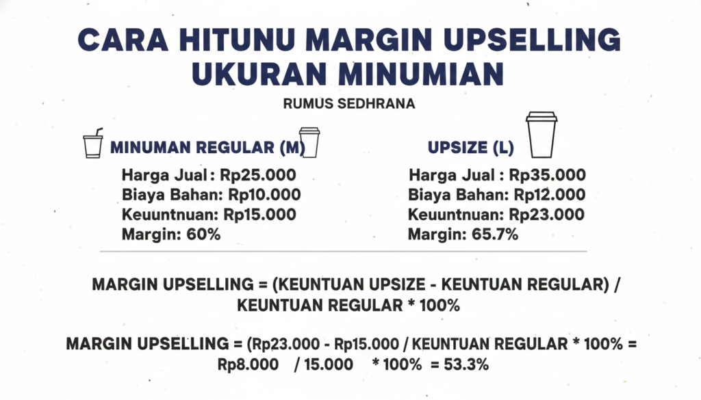 Cara Hitung Margin Upselling Ukuran Minuman