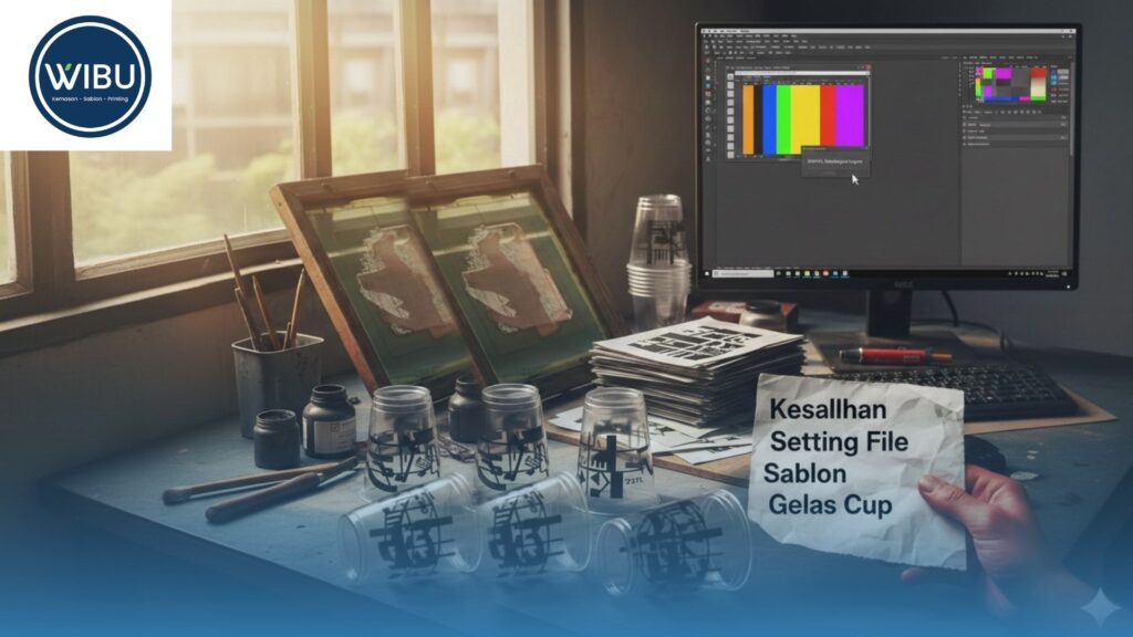Kesalahan Setting File Sablon Gelas Cup